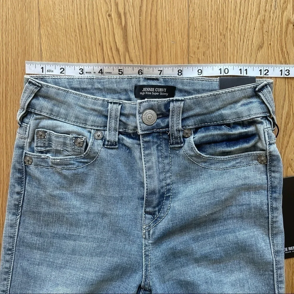 NWT TRUE RELIGION JENNIE HIGH RISE  CURVY SKINNY JEANS-24 - Picture 7 of 13
